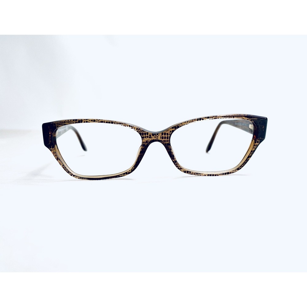 New Versace Clear Brown Snake Cats Eye Glasses Medusa Italy MOD 3172 54 16 135